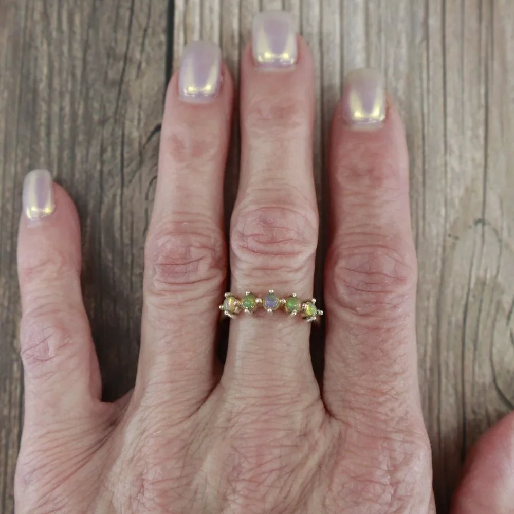 Sienna Opal Ring Womens Boho Bohemian Hippie Gypsy Pretty Gift Anniversary NWT‎